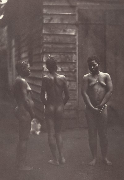 Tre madagaskiska kvinnor tavla 30, 1863. av Désiré Charnay