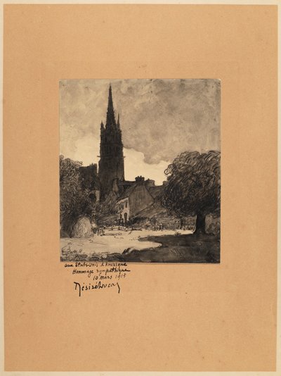 Village Scene av Désiré Lucas