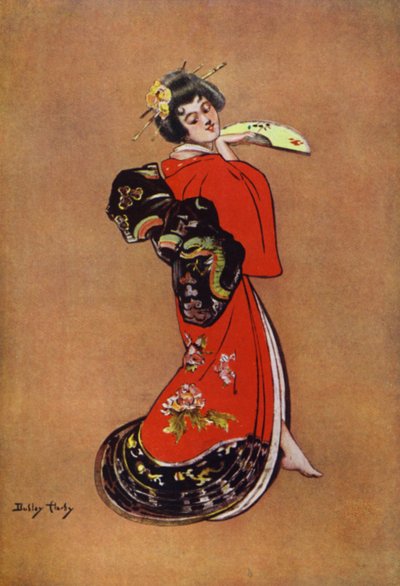 Geishan, design för en affisch (färg litho) av Dudley Hardy