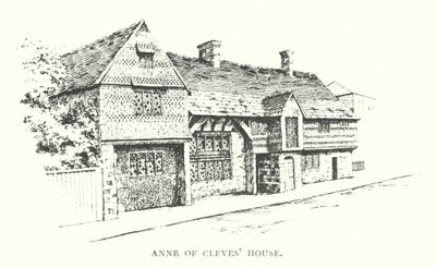Anne av Kleves hus (litografi) av Duncan Moul