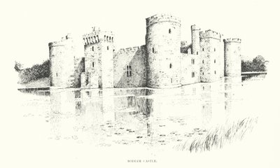 Bodiam Castle (litografi) av Duncan Moul