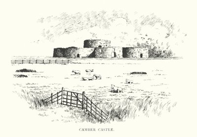 Camber Castle (litografi) av Duncan Moul