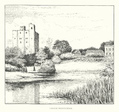 Castle Hedingham (litografi) av Duncan Moul