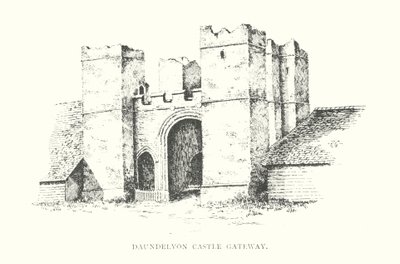 Daundelyon Castle Gateway (litografi) av Duncan Moul