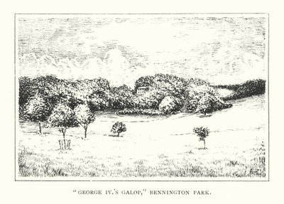 "George IV:s Galop", Bennington Park (litografi) av Duncan Moul