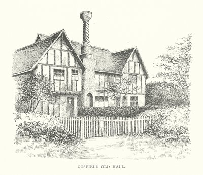 Gosfield Old Hall (litografi) av Duncan Moul