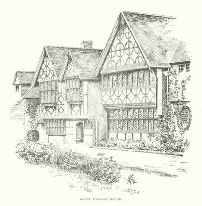 Great Tangley Manor (litografi) av Duncan Moul