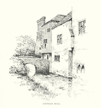 Ightham Mote (litografi) av Duncan Moul