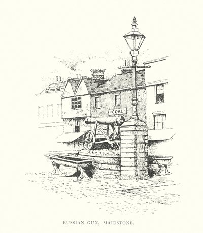 Russian Gun, Maidstone (litografi) av Duncan Moul