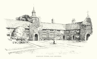 Sackville College, East Grinstead (litografi) av Duncan Moul