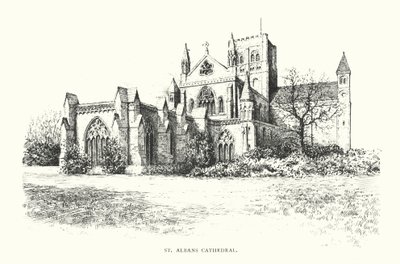 St Albans Cathedral (litografi) av Duncan Moul
