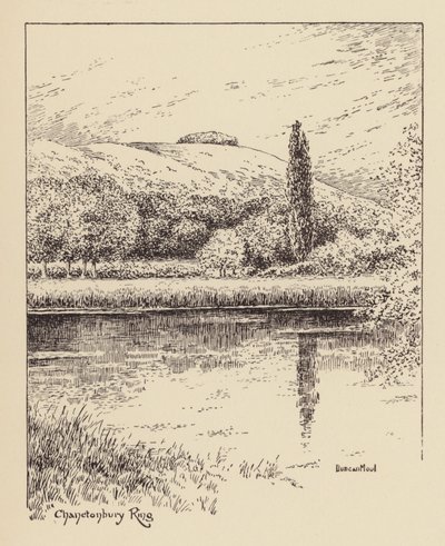 Sussex: Chanctonbury Ring (litografi) av Duncan Moul