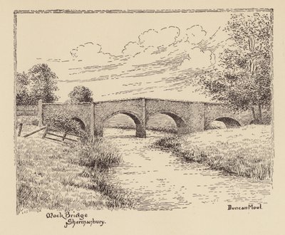 Sussex: Mock Bridge, Shermanbury (litografi) av Duncan Moul
