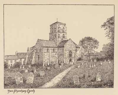 Sussex: New Shoreham Church (litografi) av Duncan Moul