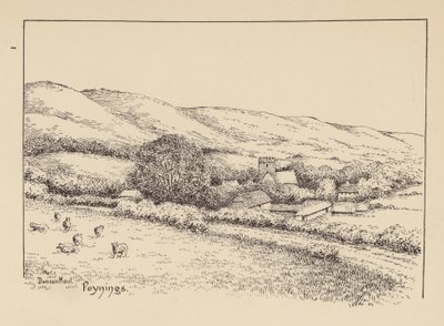 Sussex: Poynings (litografi) av Duncan Moul
