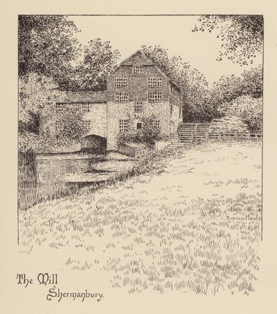 Sussex: The Mill, Shermanbury (litografi) av Duncan Moul