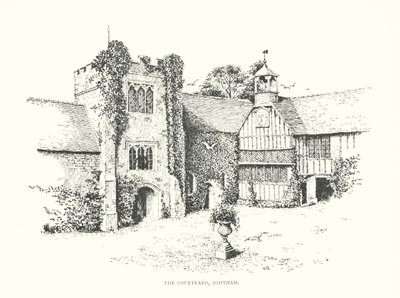 The Courtyard, Ightham (litografi) av Duncan Moul