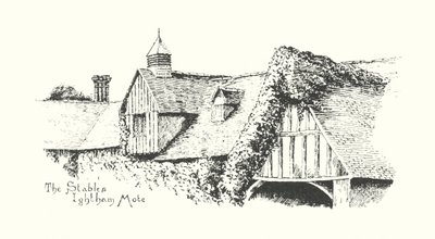 The Stables, Ightham Mote (litografi) av Duncan Moul