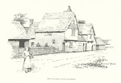 The Village, Little Dunmow (litografi) av Duncan Moul