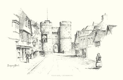 Westgate, Canterbury (litografi) av Duncan Moul