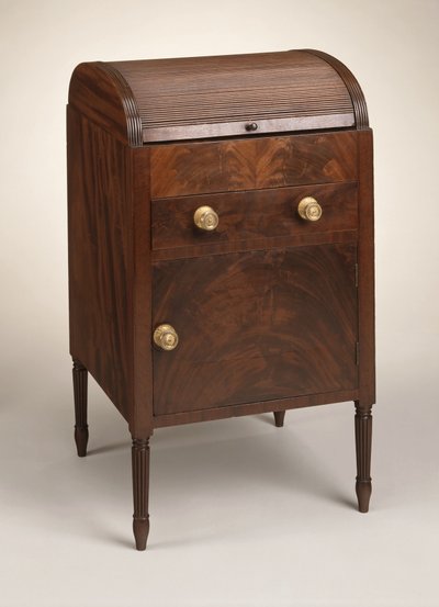 Tambour Sminkbord, 1795-1810 (mahogny och tulpanpoppel) av Duncan Phyfe