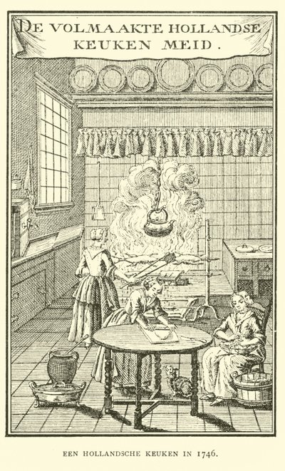Ett holländskt kök 1746 av Dutch School