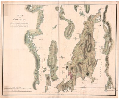 En plan för Rhode Island av Holland av Dutch School