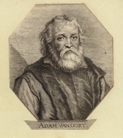 Adam Van Oort, född som Adam van Noort, en belgisk konstnär. Graverad av Johann Georg Waldreich av Dutch School