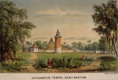 Banten-moskén, Java, Indonesien av Dutch School