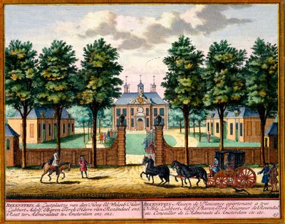 Bekenstein House of Pleasure, från Het Zeganpralent Kennemerlant av Hendrick de Leth och Matthias Brouerius Van Nidek, publicerad ca 1700-30 av Dutch School