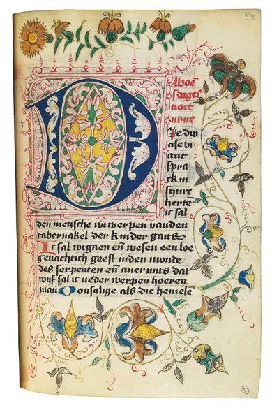 Tidsbok och bönbok på holländska, Nedre Rheinland, Emmerich, Cleves, ca 1480 av Dutch School