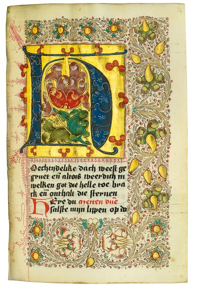Tidsbok och bönbok på holländska, Nedre Rheinland, Emmerich, Cleves, ca 1480 av Dutch School
