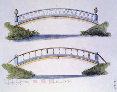 Brodesigner från Magazine of Garden Gems av G. van Laar, publicerad 1802 av Dutch School