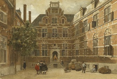 Gården till East Indies House, Amsterdam av Dutch School