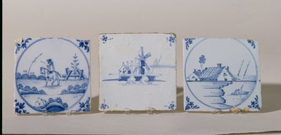 Delft Tiles, ca 1750-1800 (lergods) av Dutch School