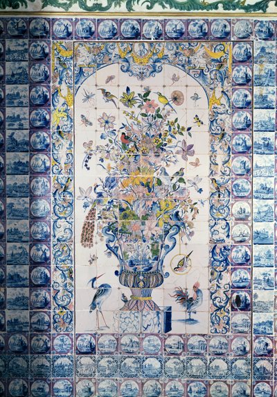 Delft kakelpanel från badrummet (fajans) av Dutch School