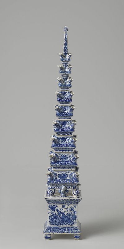 Blomsterpyramid, ca 1710-20 (fajans) av Dutch School