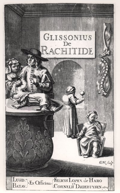 Francis Glisson (1597-1677) publicerad i Leiden, 1671 av Dutch School