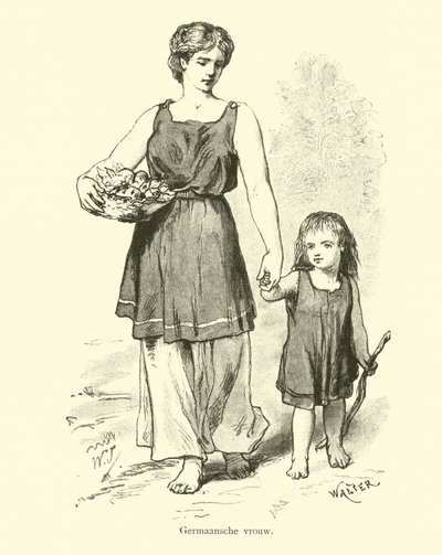 germansk kvinna av Dutch School