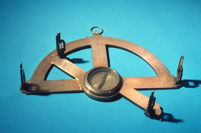 Grafometer eller klinometer (mässing, glas och stål) av Dutch School