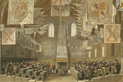 Stora salen på Binnenhof, Haag, Nederländerna av Dutch School