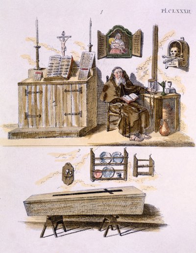Illustration från Magazine of Garden Gems av G. van Laar, publicerad 1802 av Dutch School