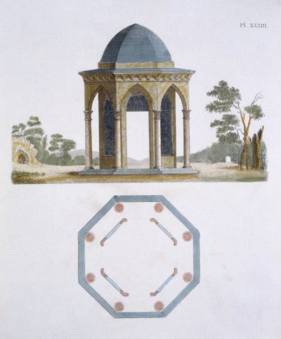 Illustration från Magazine of Garden Gems av G Van Laar, 1802 av Dutch School