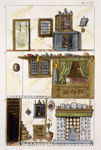 Illustration från Magazine of Garden Gems av G Van Laar, 1802 av Dutch School