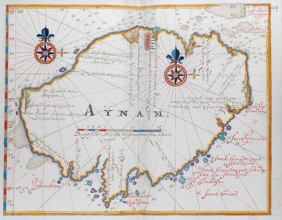Ön Aynam (Hainan), nära SW, Kinas kust. av Dutch School