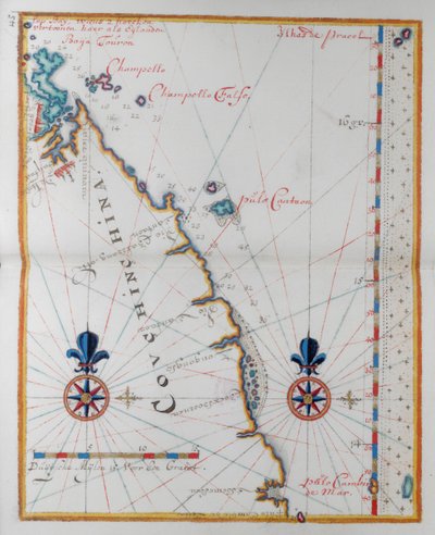 Karta över Cochin-Kina, Asien. av Dutch School