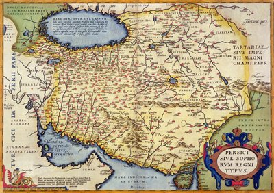 Karta över Persien, från Theatrum Orbis Terrarum, pub. av Abraham Ortelius (1527-98) Antwerpen, ca 1590 av Dutch School