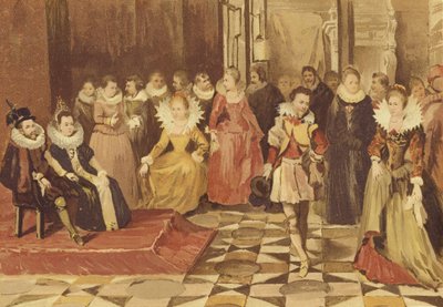 Philip William av Orange och hans fru Eleanor av Bourbon-Conde på en bal. av Dutch School