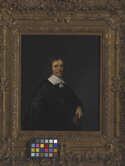 Porträtt av en man (olja på duk) av Dutch School