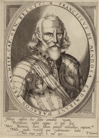 Porträtt av Francesco de Mendoza av Dutch School
